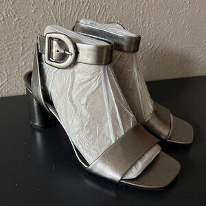 VIONIC-Zinfandel Block Heel Sandal/Size 7-1/2/PEWTER